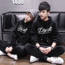 Rich Gui Bird Autumn Winter New Couple Coats Gold Velvet Clothing men and women Korean version plus velvet Thickened Sports Casual Suit