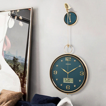 Nordic light extravagant hanging bell for home living room fashion art hanging watch Wanyear hanging clock modern minimalist wind muted hanging clock