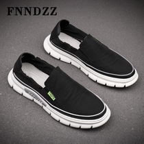 Canvas shoes men's shoes summer breathable 2021 new light one pedal casual shoes men lazy shoes sports tide shoes