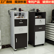 Barber shop cabinet tool table hair salon tool cabinet hair salon mirror table tool cart with drawer wooden barber cabinet