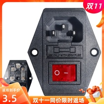 AC power socket three-in-one socket with boat switch lamp with safe box receptacle word socket card type