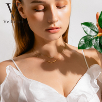 2021 new designer 925 silver smiling face necklace female light luxury niche choker temperament tide Net red pendant