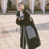 Down cotton-padded womens long 2021 Winter Dress Korean loose east gate over the knee loose bf cotton-padded jacket