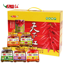 Six bottles of red pepper sauce in the world