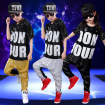  Jazz dance dance suit suit hip-hop trend brand hip-hop clothing Korean version of loose personality clothing handsome modern dance suit