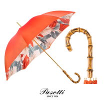 pasotti Italy imported light luxury umbrella parasol handmade luxury double red flower bamboo handle