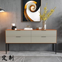 Italian light luxury entrance cabinet Modern simple foyer bucket cabinet Decorative cabinet Nordic minimalist paint dining side cabinet can be customized