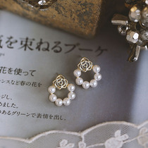 Silver Moto Home s925 Pure Silver Needle Pearl Earrings 2021 New Minimalist Fashion Temperament Earrings Retro Ear Accessories