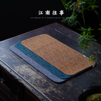 Jiangnan Past Gongfu Tea Accessories Jacquard dry Bubble Chinese Zen-style Tea Mat Tea Mat Tea Art Tea Room Tea Mat Table Banner