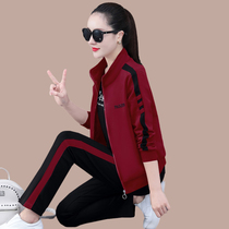 Middle Aged Sports Suit Women Spring Autumn New Leisure Three Sets Big Code Blouse Summer Middle Aged Mother Autumn Clothing Jacket