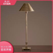 Export American retro modern simple living room bedroom iron table lamp designer soft Villa vertical table lamp
