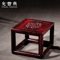 Yundian Mahogany solid wood small stool Household small bench Wooden low stool Small wooden stool footstool small square stool sitting stool