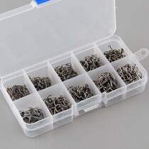 Set 500Pcs Black Silver Fly Fishing Worm Hook Bait Tackle Ho