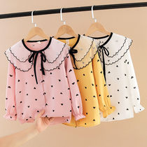 Childrens clothing girls long sleeve childrens shirt 2020 spring new net red shirt foreign style childrens spring and autumn coat