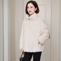 zqqz imported mink fur coat women 2021 Winter new fashion short style collar whole sable mink coat D308