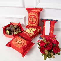 Wedding room Dining Room Dress Code for New Yorkers Tissue Box Waterproof Cotton Twist Toilet Paper Bag Paper Cramps Big Red Fabric