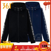 361 mens sports sweater 2021 spring new sports coat hooded casual cardigan mens clothes