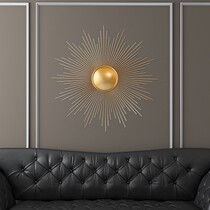 Creative wrought iron pendant European light luxury living room wall decoration bedroom metal decoration wall sofa background wall restaurant