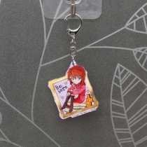 Buy two get one detective Conan gray original Ai Kidan room Tu Shu a sitting position double-sided acrylic keychain pendant