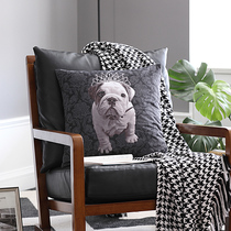 British Bulldog Dog Neoclassical Sofa Holding Pillow and Office Seat cushion Car Pillow
