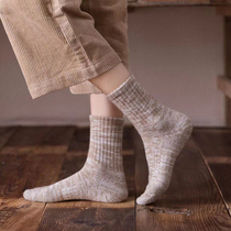 58% wool thick towel bottom Japanese winter warm blend Sports Basketball stockings high mens socks