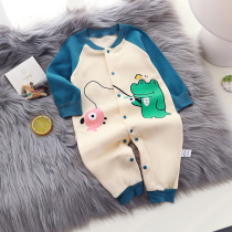 Shepherd baby clothes cute cotton long sleeve 0-3 months jumpsuit spring and autumn 6-12 boy baby ha