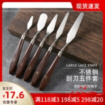 5 piece of chocolate scraper cream cake frame smooth with a knife palette baking toolkit