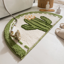 (bathroom ground mat) fresh and green plant toilet ground mat bathroom absorbent rug anti-slip ground mat Toilet Doormat