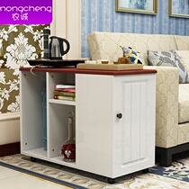 Nordic side A few light luxury sofa side cabinet corner a few narrow tea cabinet Living room Simple bedroom small tea table Mobile tea table