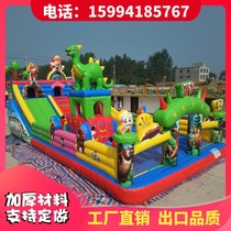 Inflatable Castle outdoor large trampoline amusement equipment outdoor children naughty Castle slide Park Factory Direct