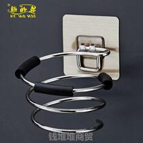  Stainless steel hair dryer rack Basin bucket rack Household hair salon bathroom hair dryer rack hook rack