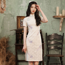 Fashion cheongsam 2021 new summer short sleeve young girl Chinese style improved dress can be worn daily