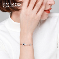 T400 Twelve Constellations Devils Eye bracelet 925 sterling silver ins niche design net red sand gold simple bracelet for women