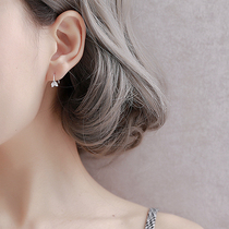 Fresh leaves S925 sterling silver earring hook female Korean temperament young leaf earrings simple personality Wild