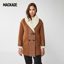 MACKAGE ladies STACEY double-breasted shawl collar down feather fiber lined wool coat coat