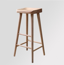 loft Nordic log bar chair antique old solid wood bar chair bar stool bar stool single high foot stool