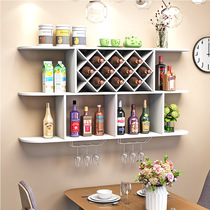 Creative wine rack rack wine cabinet wall hanging restaurant wall decoration wine Lattice Diamond red wine grid small wine cabinet hanging