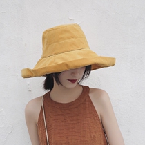 Fishermans hat childrens summer Japan Rosex Tangk Korean version of Joker Japanese big hat brim sun sun hat