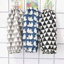 Cotton and Hemp Nordic style painting Adult anti-fouling cotton Korean version long sleeve sleeve cleaning office housekeeper kitchen sleeve