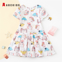 Abckids Childrens Clothing childrens baby skirt summer dress 2021 new girl dress children floral dress fashion