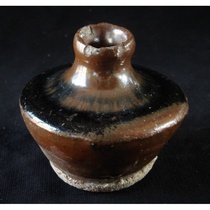 Song Dynasty Cizhou kiln Sauce glaze Porcelain Zijin Glaze Porcelain Antique bottles Song Dynasty Cylinder tire iron embroidered vial ornaments package old
