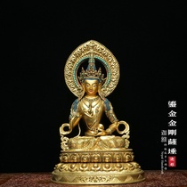 Jaya Nepal pure hand-made imported Buddha statue Vajra Sakyamuni fine copper gilt Buddha