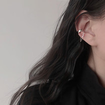 Earrings with no need of ear holes 925 pure silver plate version chain no earring earring ear clip female South Korea