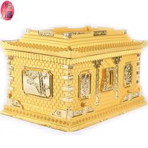 New funeral for old man to step up pure hand l work jade bone ash box with male and female universal suboxed grave ceramic casket