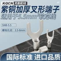 Copper tinned copper wire ear nose cold-pressed terminal SNB5 5 terminal head pressure-line terminal Copper nose