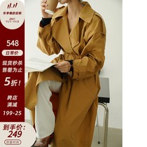 MICHELLY MO trench coat long womens loose knee overcoat coat coat 2020 Autumn New