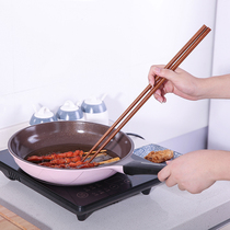 Japanese household iron wood chopsticks fritters fried anti-hot solid wood extended chopsticks kitchen noodles chopsticks hot pot chopsticks 42cm