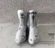 (Official direct mail) SMFK white graffiti craft painting signature snow boots sports sole boots