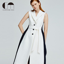 COMME MOI Lu Yan designer autumn and winter coat classic color band