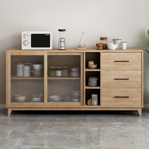 Solid Wood Dining Side Cabinet Locker Modern Minima Nordic Wine Cabinet Tea Water Cabinet Kitchen Disposal Cabinet Home Leaning Wall Day Style